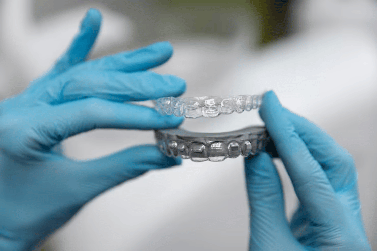 a set of clear retainers