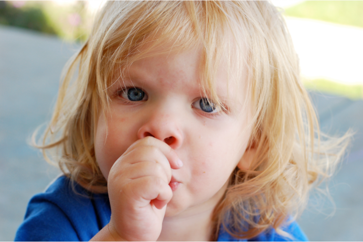 A child sucking his thumb