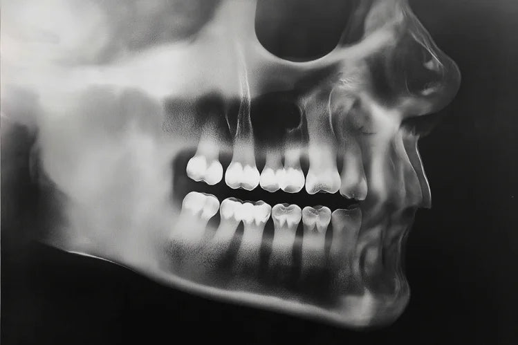 An x-ray showing posterior teeth