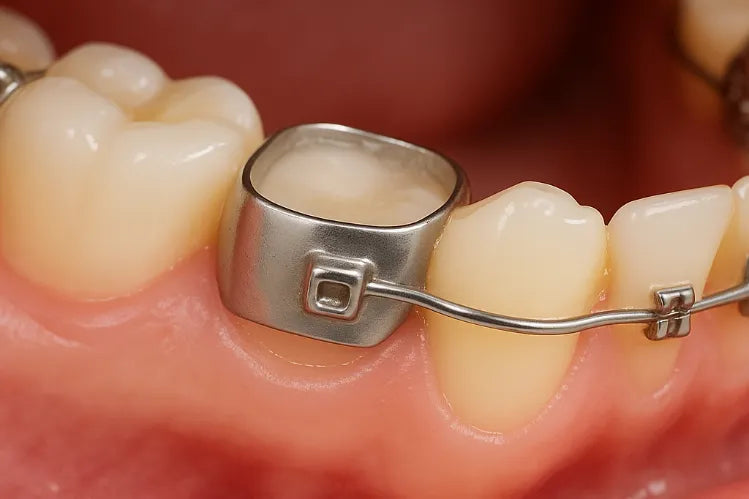 An illustration of the molar band on the lower arch