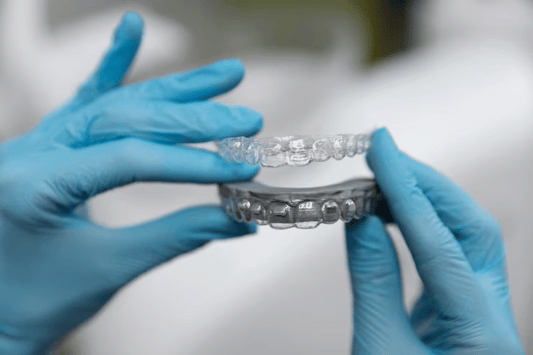 a set of clear retainers