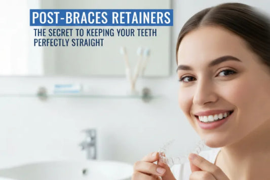  A woman holding a retainer