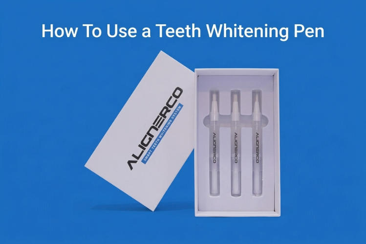ALIGNERCO teeth whitening pen and box.