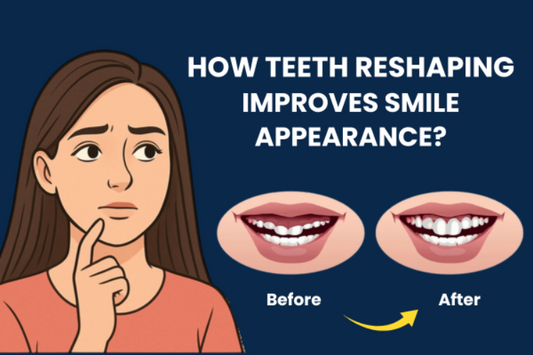 A girl wondering if teeth reshaping can improve smile's appearance.