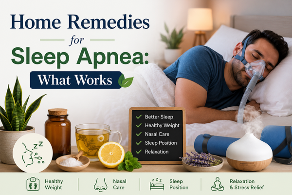 An image shows home remedies for sleep apnea