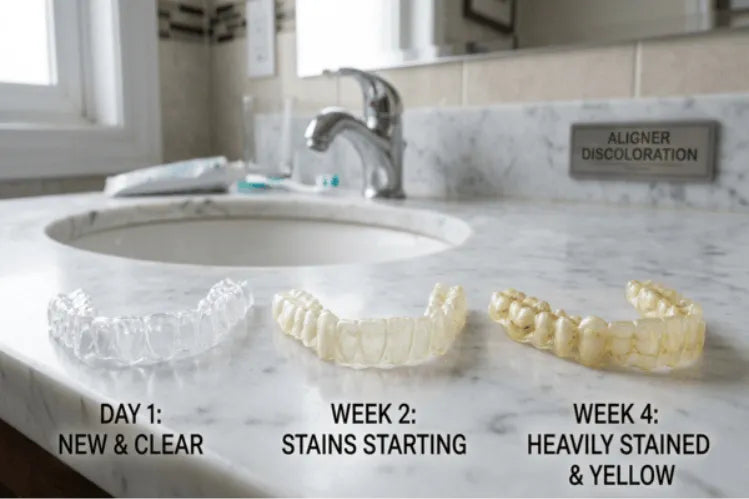  Clear aligners turning yellow