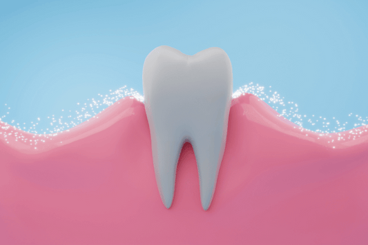  A shiny white tooth